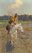 Franz Roubaud The Return from the Hunt Sweden oil painting artist